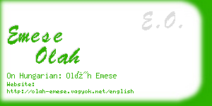 emese olah business card